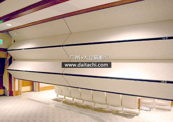 会议厅垂直升降电动活动隔断项目